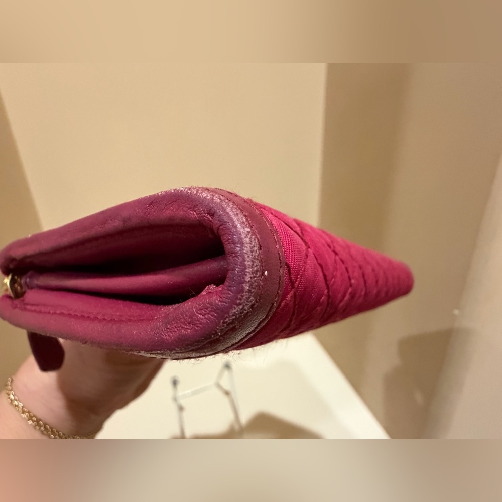 Prada Quilted Raspberry 3/4 Soft Calf Wallet - Picture 7 of 15